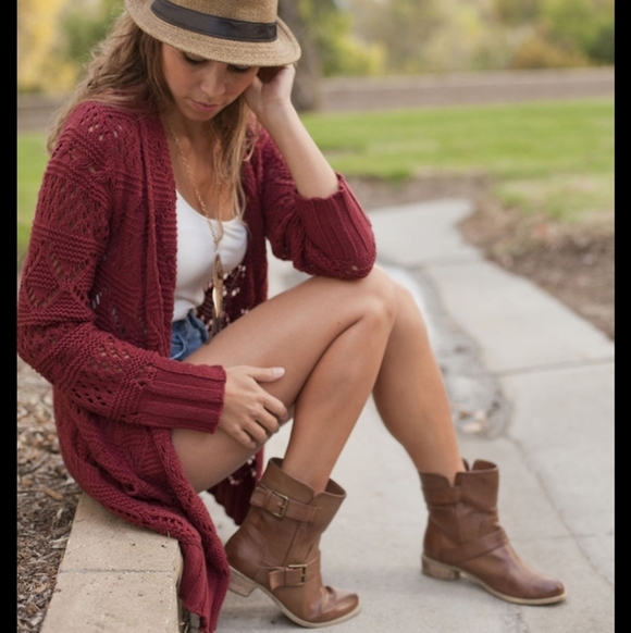 NEW Lucky Brand Tommie Boots Triple Buckles Distressed Leather Ankle Booties - Picture 2 of 14
